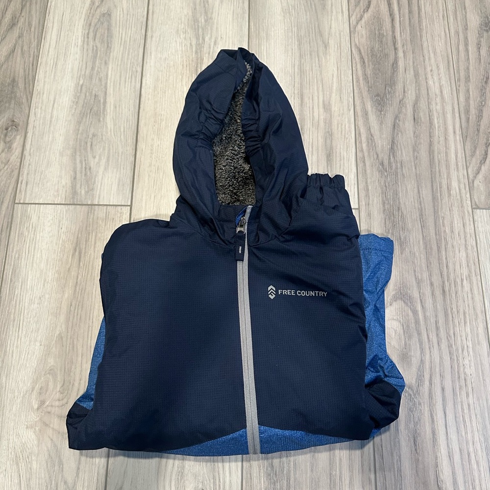 Free Country Kids' Dark and Light Blue Raincoat